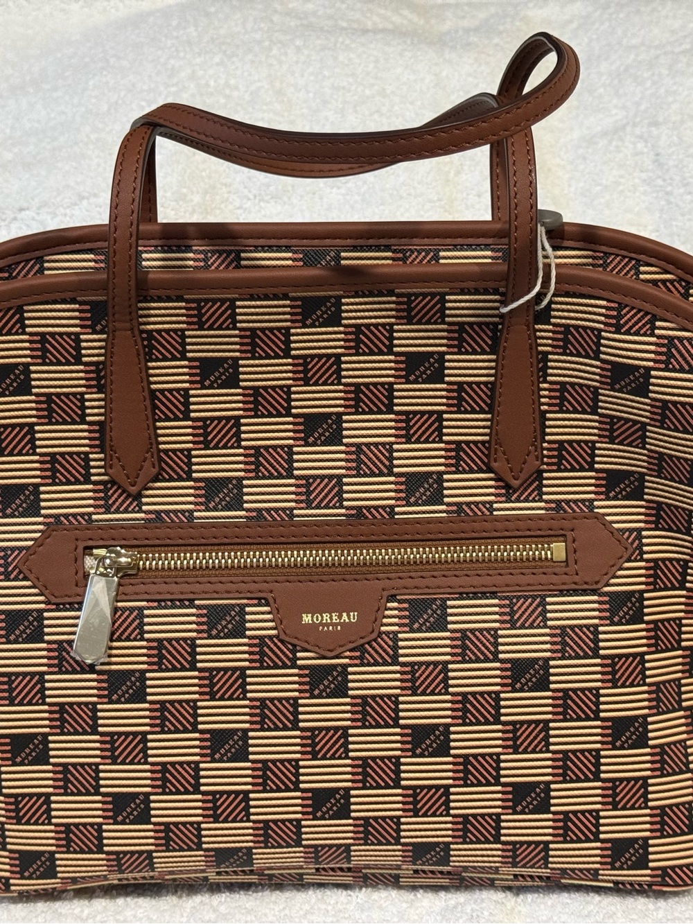 Moreau Paris Monaco small zip tote made in Italy - Picture 11 of 16